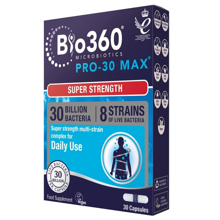 Natures Aid Bio360 Pro-30 MAX (30 Billion Bacteria) 30 Capsules