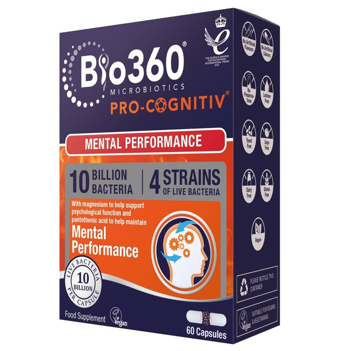 Natures Aid Bio360 Pro-Cognitiv (10 Billion Bacteria) 60 Capsules
