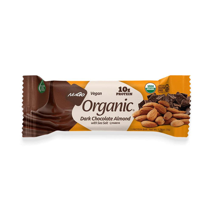 NuGo Organic Dark Choc Almond Bar 50g