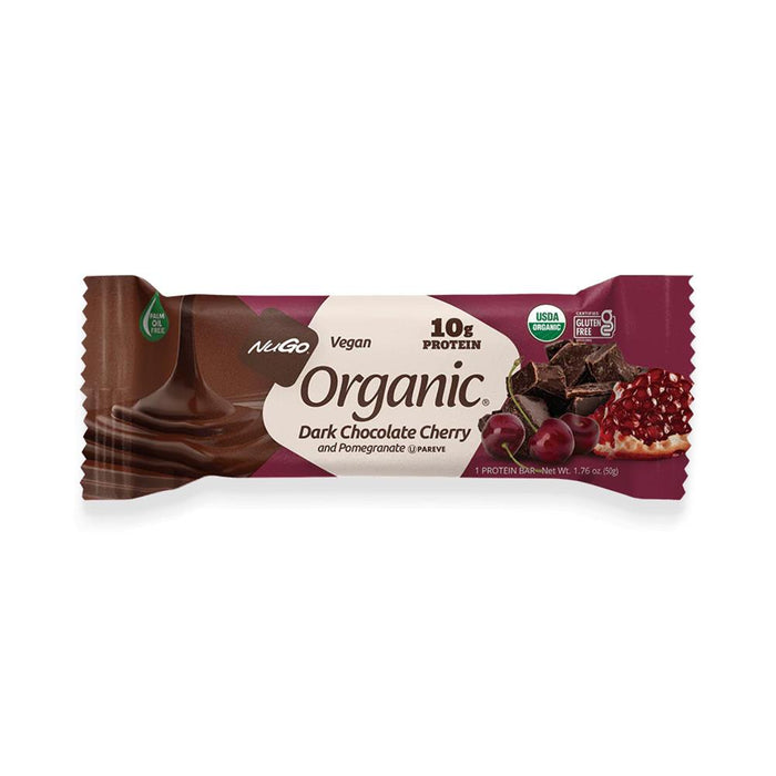 NuGo Org Drk Choc Pomegranate Bar 50g