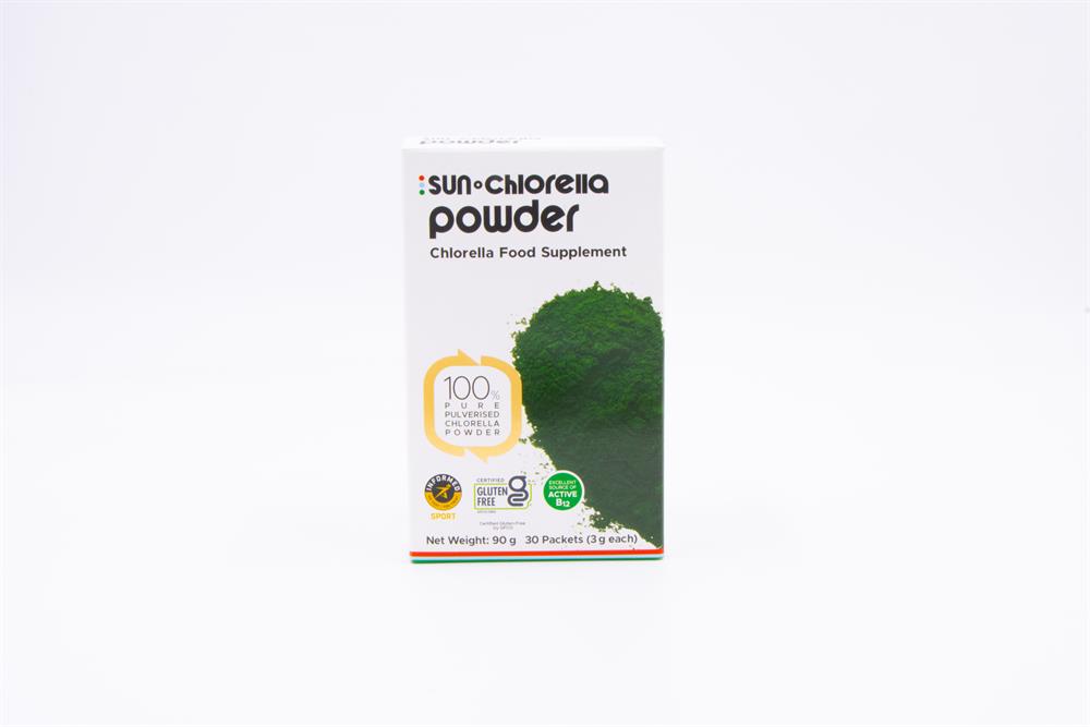 Sun Chlorella A Powder 30 x 3g packets box