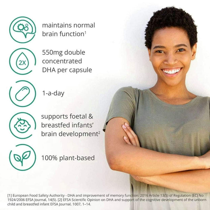 Brain Feed Plant-based Omega 3 DHA 500mg 60 Capsules