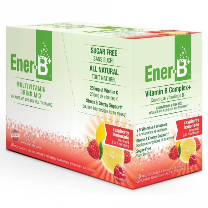 Ener B Vitamin B Complex Raspberry Lemon 30 Sachets