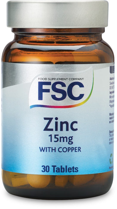 FSC Zinc 15mg with Copper 30 Tablets