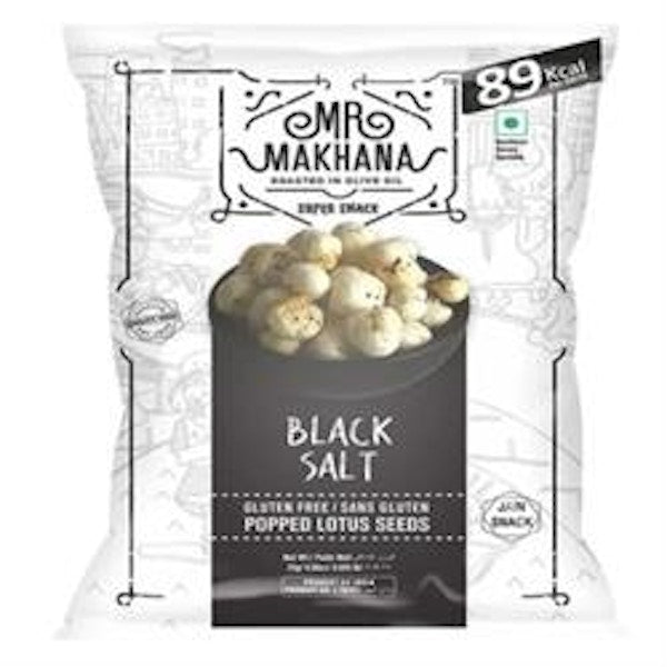 Mr Makhana Black Salt Popped Lotus Seeds 75g