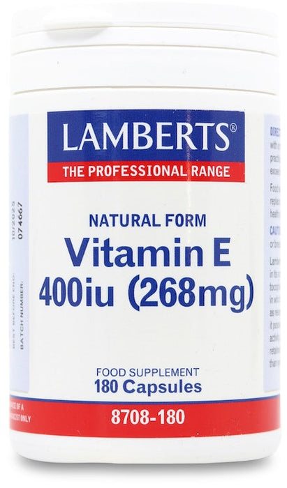 Lamberts Natural Vitamin E 400 I.U. 180 Caps