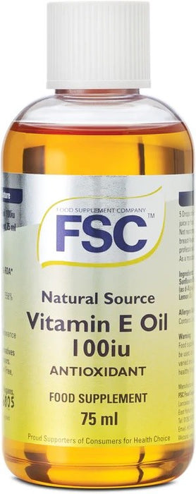 FSC Vitamin E Oil Liquid 100iu 75ml