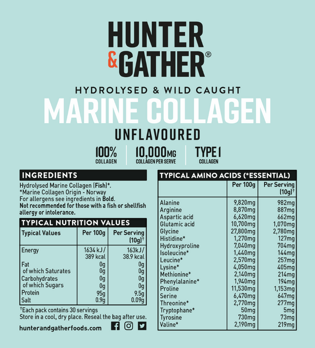 Hunter and Gather Marine Collagen Peptides 300g