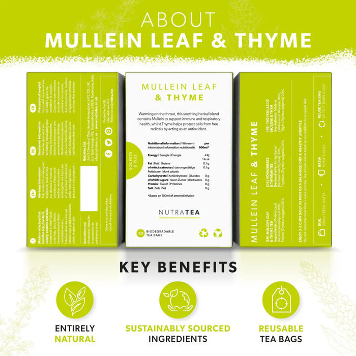 Nutra Mullein Leaf & Thyme Tea 20 Bags
