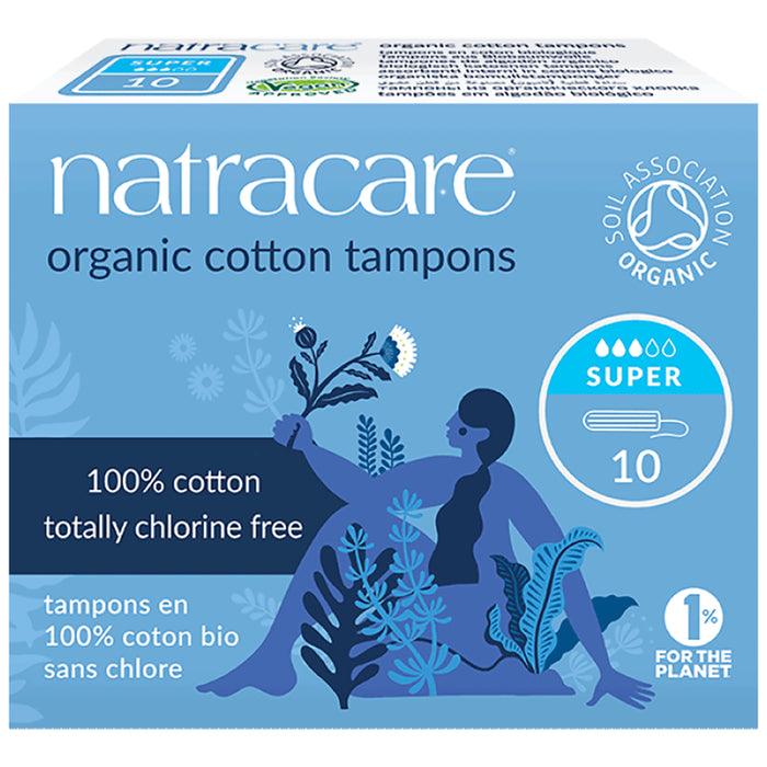 Natracare Non Applicator Tampons Super x 10 Pack