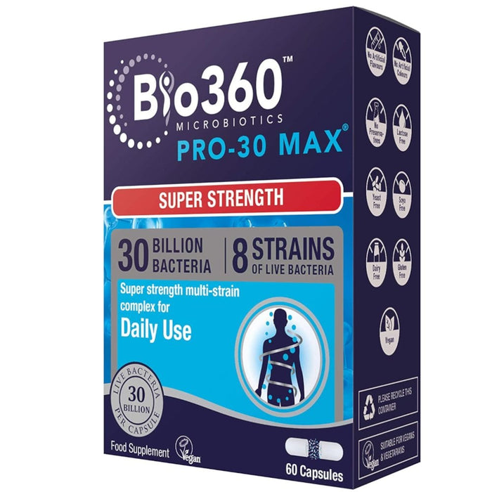 Natures Aid Bio360 Pro-30 MAX (30 Billion Bacteria) 60 Capsules