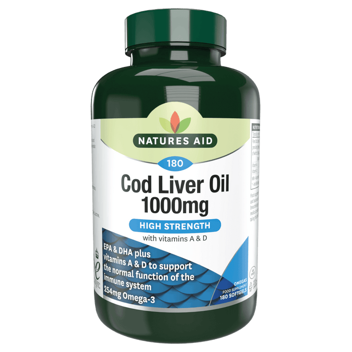 Natures Aid Cod Liver Oil 1000mg 90 Capsules