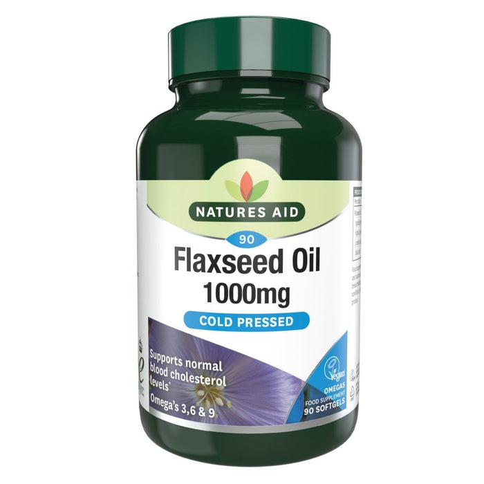 Natures Aid Flaxseed Oil 1000mg 90 Softgels