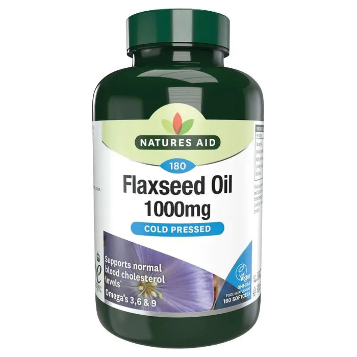 Natures Aid Flaxseed Oil 1000mg 180 Softgels