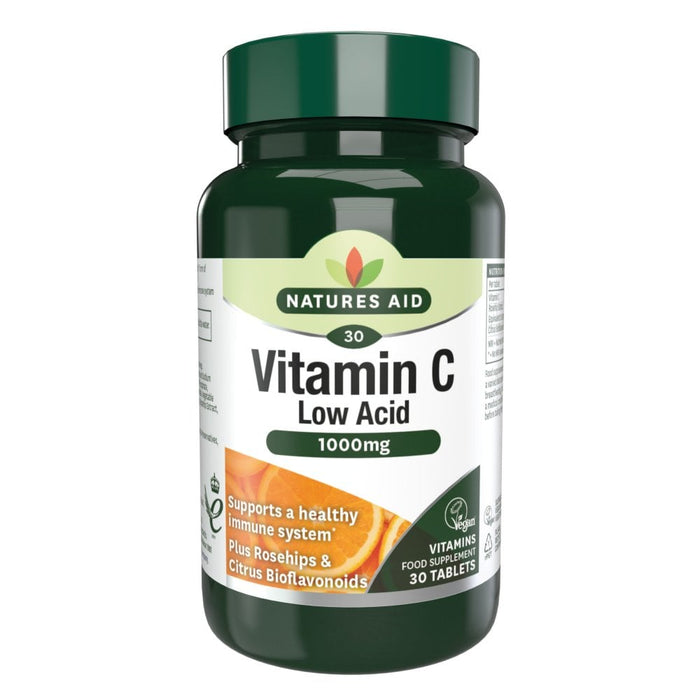 Natures Aid Vitamin C 1000mg Low Acid 30 Tablets