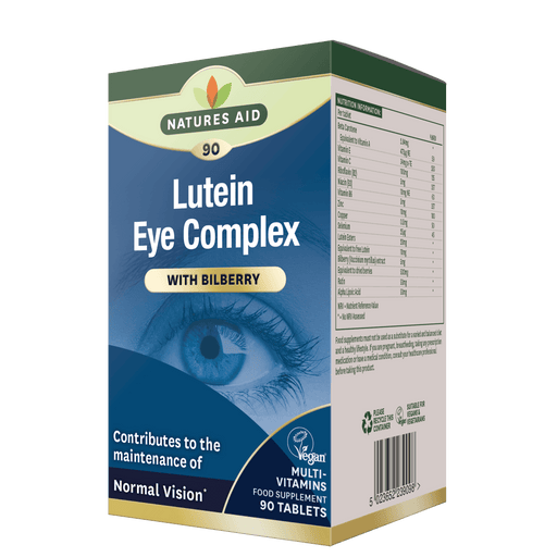 Natures Aid Lutein Eye Complex with Bilberry 90 Tablets