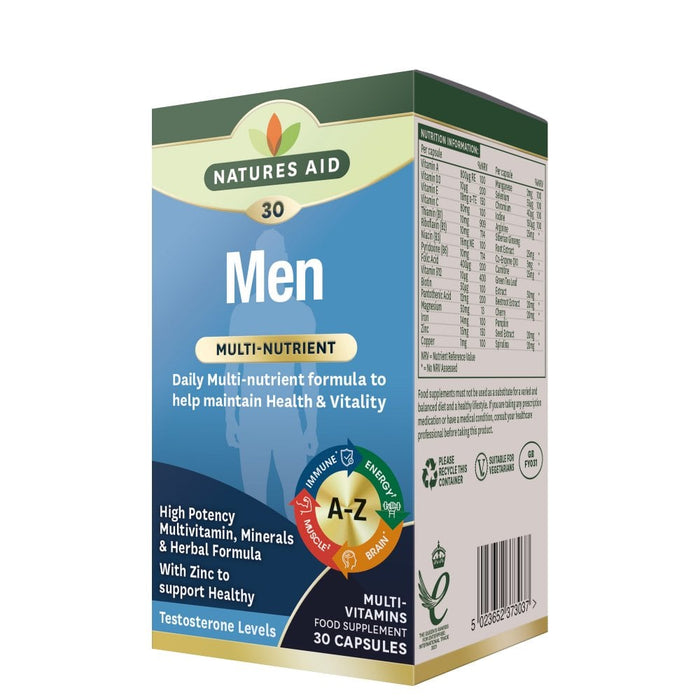 Natures Aid Men Multi-Vitamins & Mineral 30 Vcaps