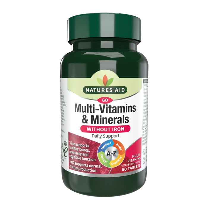 Natures Aid Multi-Vitamins & Minerals (without Iron) 60 Tablets