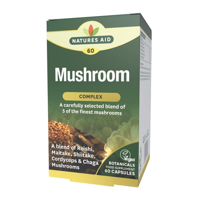 Natures Aid Organic Superfoods Mushroom Complex 60 Capsules