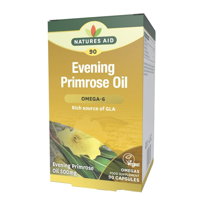 Natures Aid Vegan Evening Primrose Oil 500mg 90 Capsules