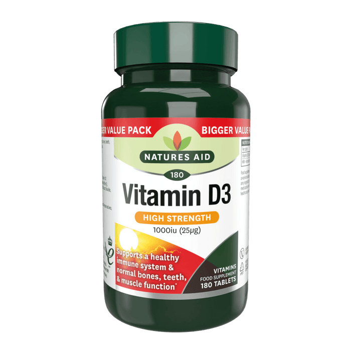 Natures Aid Vitamin D3 1000iu 180 Tablets