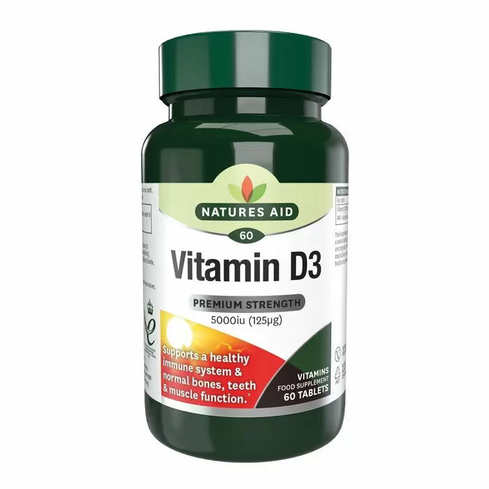 Natures Aid Vitamin D3 5000iu (125mcg) 60 Tablets