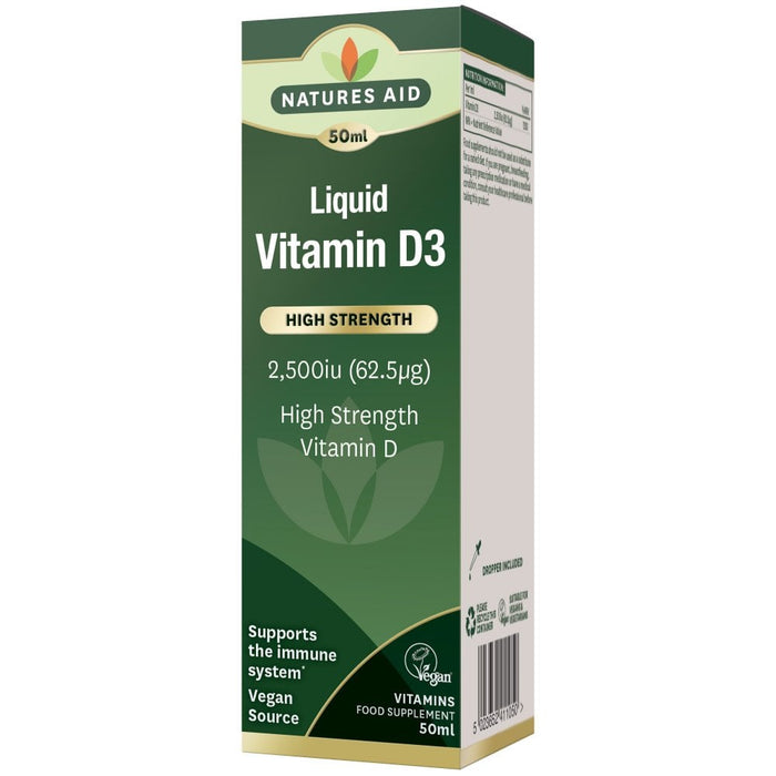 Natures Aid Vegan Vitamin D3 2500iu Liquid 50ml