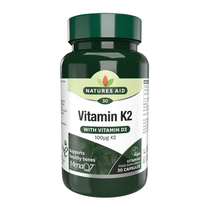 Natures Aid Vitamin K2 (100mcg) 30 Capsules