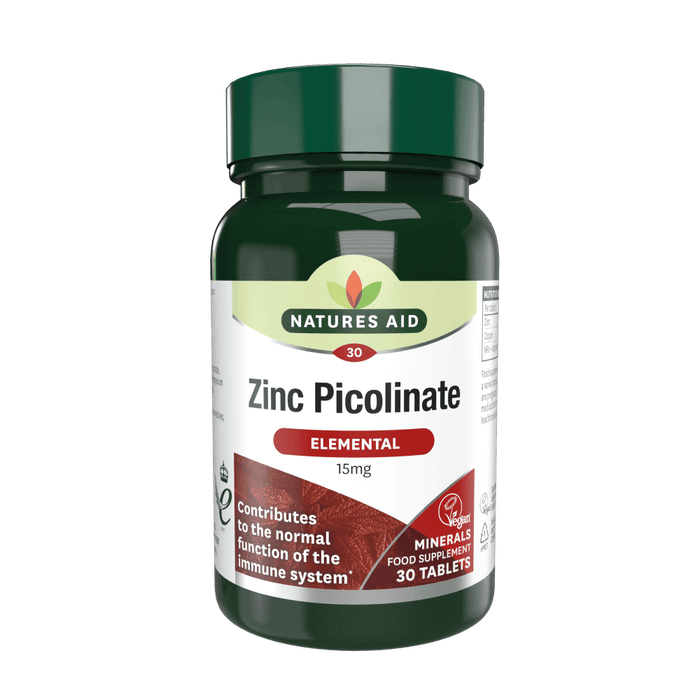 Natures Aid Zinc Picolinate 15mg Elemental 30 Tablets