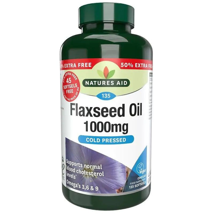 Natures Aid Flaxseed Oil 1000mg 135 Softgels