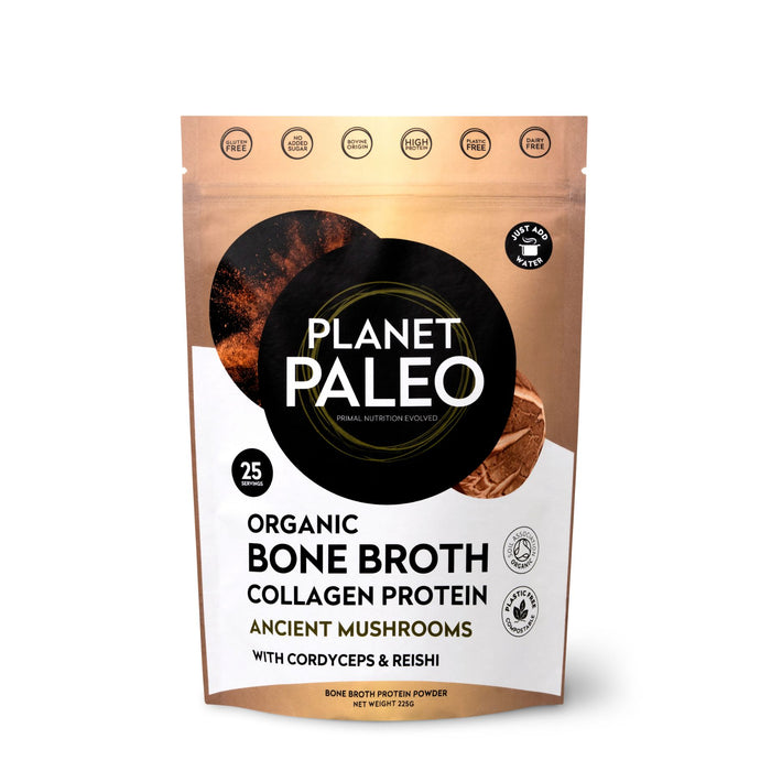 Planet Paleo Organic Bone Broth Ancient Mushrooms 225g