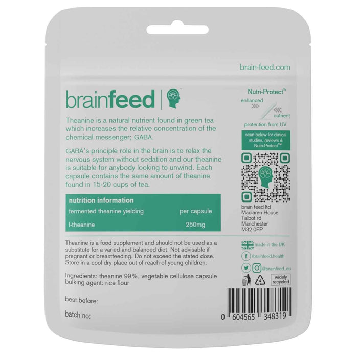 Brain Feed Relax - Natural Theanine 30 Capsules