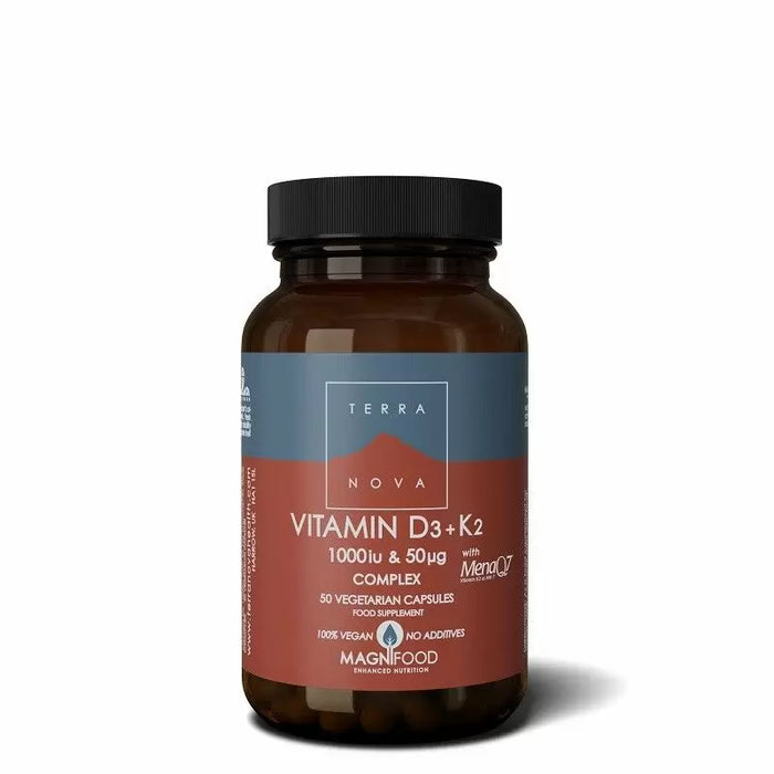 Terranova Vitamin D3 1000Iu With Vitamin K2 50Ug Complex 50 Capsules