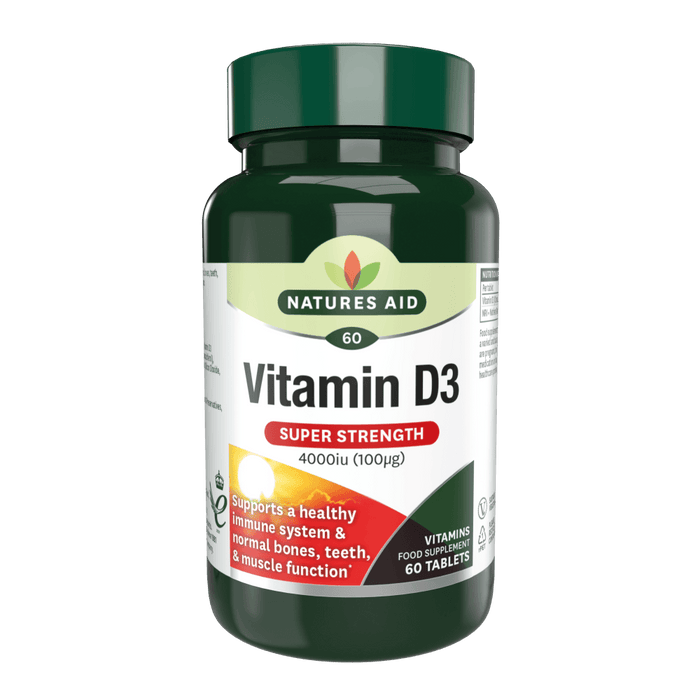 Natures Aid Vitamin D3 4000iu (100ug) 60 Tablets