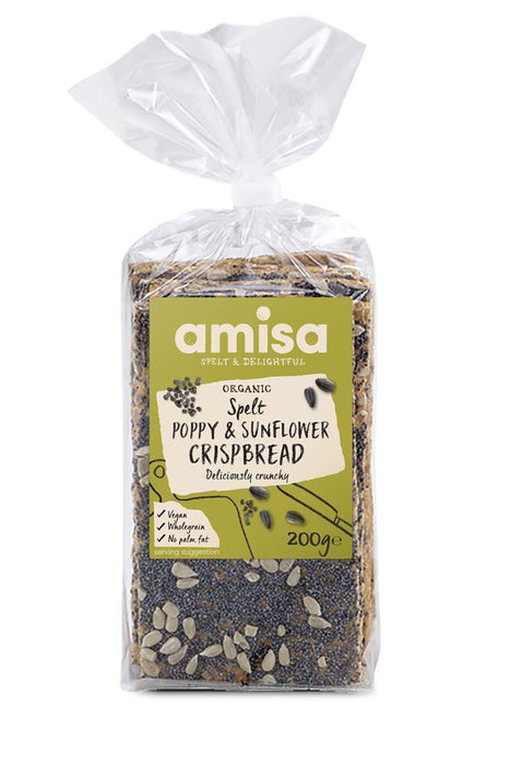 Amisa Org Poppyseed Crispbread 200g