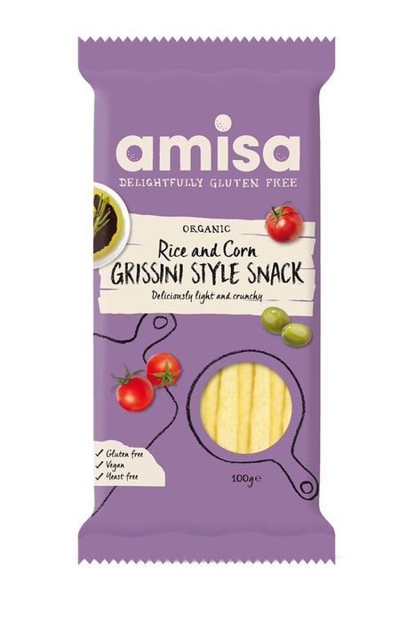 Amisa Corn & Rice Grissini Organic 100g