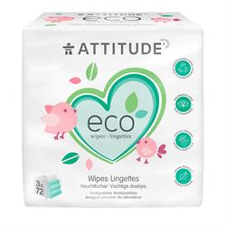 Attitude Baby Wipes Multipack 3 x 72 Wipes