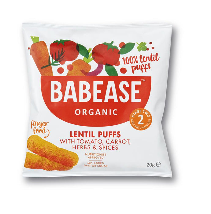 Babease Organic Lentil Puffs 20g 20g