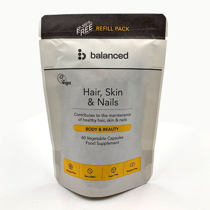 Balanced Hair Skin & Nails Refill Pouch 60 capsule