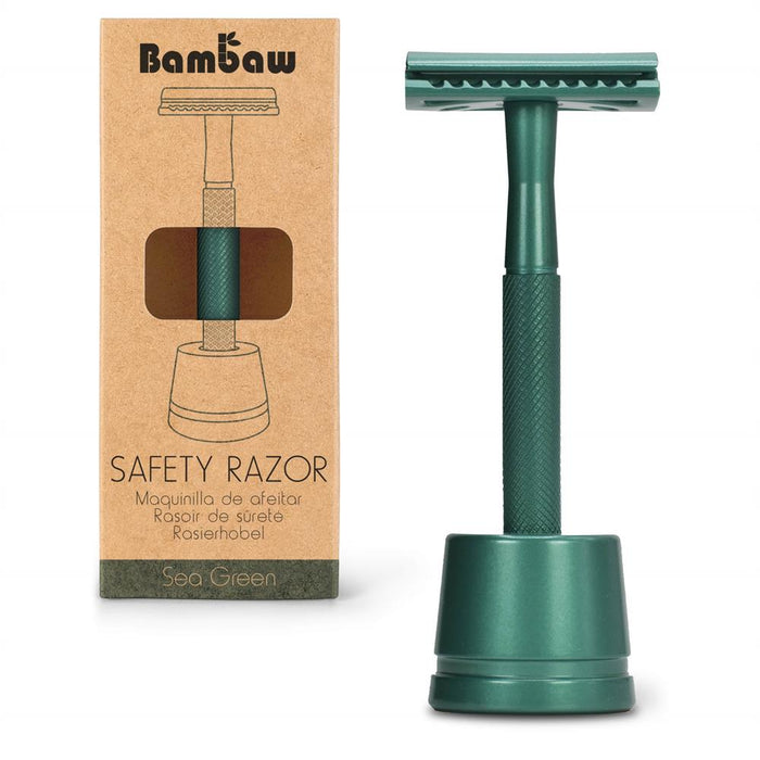 Bambaw Metal safety razor|Sea G+stand