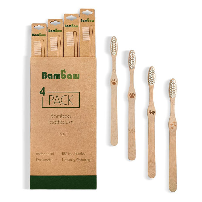 Bambaw Bamboo toothbrushes | soft x 4