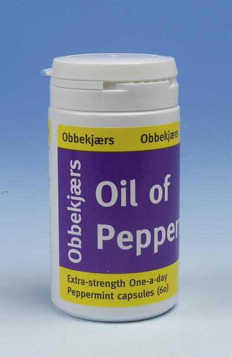 Obbekjaers Oil of Peppermint Extra Strength One a Day Capsules 60 caps