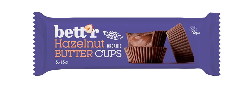 Bettr Nut Butter Cups with Hazelnut 39g