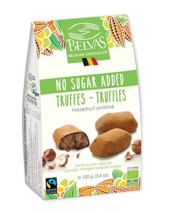 Belvas Hazelnut truffles NSA Organic 100g