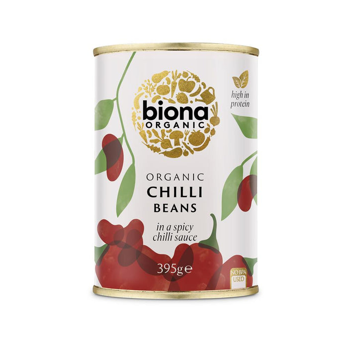 Biona Red Kidney Chilli Beans Org 395g