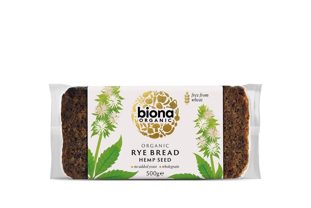 Biona Rye Bread Hemp Seed Org 500g