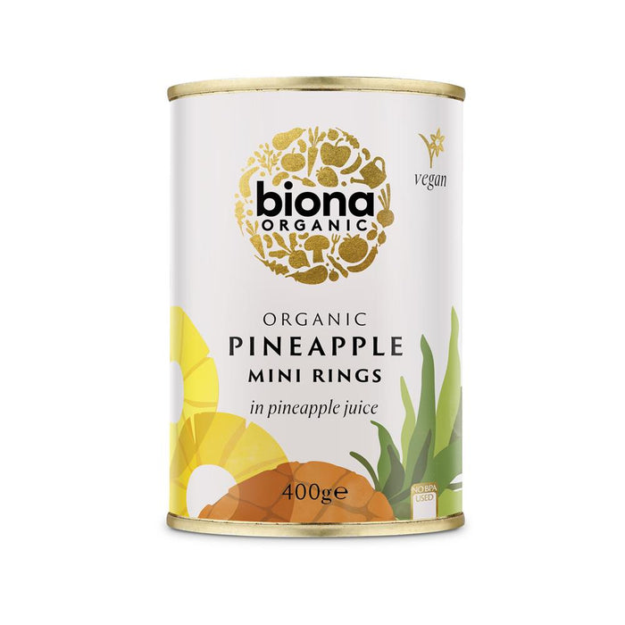 Biona Organic Mini Pineapple Rings 400g