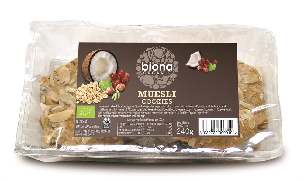 Biona Organic Muesli Cookies 240g