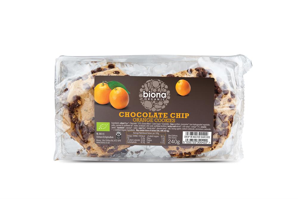 Biona Organic Choc Chip Orange Cookies 240g