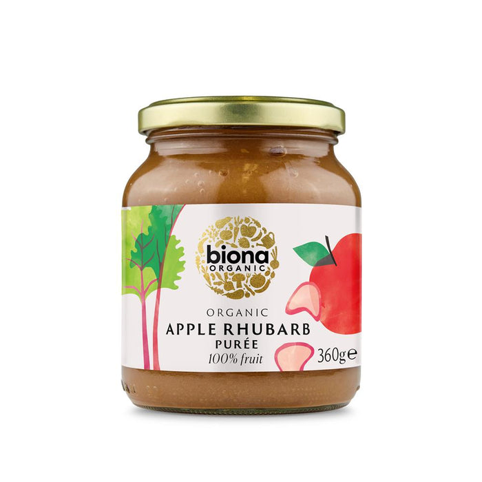 Biona Apple & Rhubarb Puree 360g